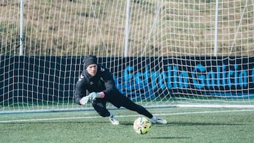 Ionut Radu durante un entrenamiento con el Celta.