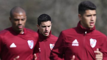 Scocco volvió a entrenarse diferenciado en Ezeiza