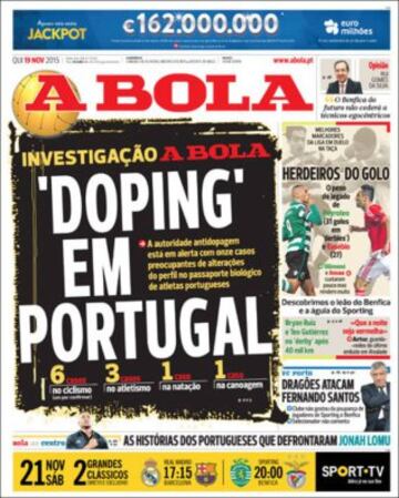 Portadas de la prensa mundial