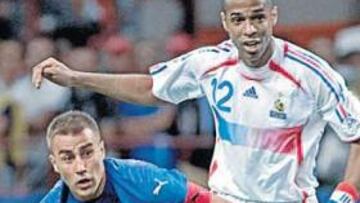 <b>BATALLA GANADA. </b>Cannavaro marcó a la perfección a Henry el pasado sábado en Milán.