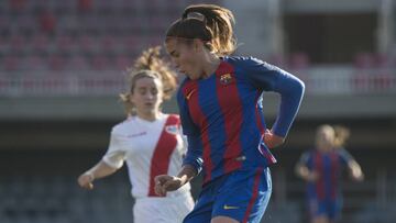 Patri Guijarro, en acci&oacute;n ante el Rayo. 
  