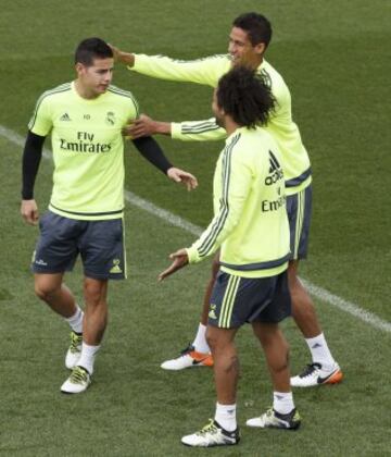 James, Marcelo y Varane.