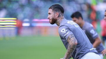 during the 17th round match between Leon and Monterrey as part of the Liga BBVA MX, Torneo Clausura 2025 at Nou Camp Leon Stadium, on April 20, 2025 in Leon, Guanajuato, Mexico.