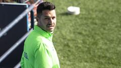 Vitolo, en un entrenamiento con el Getafe