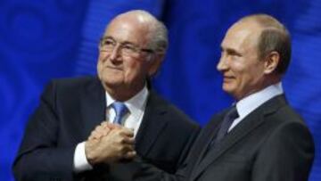 Joseph Blatter, con Vladimir Putin.