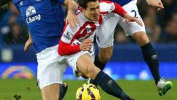 Bojan, en un lance del partido frente al Everton.