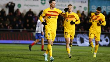 07/01/24 PARTIDO UNICO COPA DEL REY DIECISEISAVOS  
BARBASTRO - BARCELONA 
TERCER GOL PENALTI LEWANDOWSKI 1-3 ALEGRIA