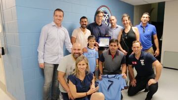 El homenaje de la AFE a David Villa en Nueva York