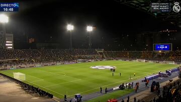 Esto es lo que genera el Real Madrid: vean el estadio del Kairat a 2 horas de empezar el partido