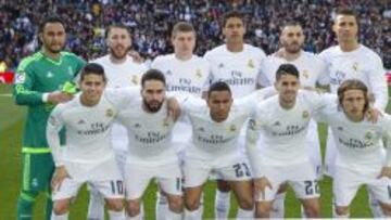 Once del Real Madrid ante el Atlético.