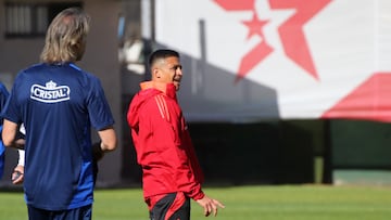 Futbol, Entrenamiento seleccion chilena.
Entrenamiento de la seleccion chilena previo al partido contra Paraguay, en el Complejo Deportivo Juan Pinto Duran.
Santiago, Chile.
18/03/2025
Jonnathan Oyarzun/Photosport
Football, Trainning session team Chile.
Training of the Chilean team prior to the match against Paraguay held at the Complejo Deportivo Juan Pinto Duran.
Santiago, Chile.
18/03/2025
Jonnathan Oyarzun/Photosport