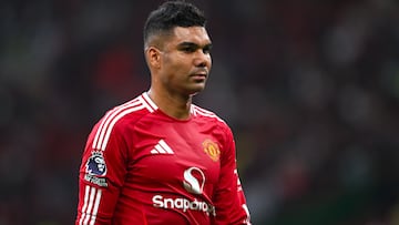 Casemiro, jugador del Manchester United, durante el partido ante el Liverpool.
