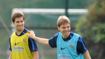 Iñigo e Illarra, en su anterior etapa en la Real.