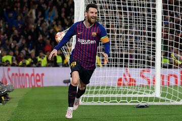 2-0. Leo Messi celebró el segundo gol.