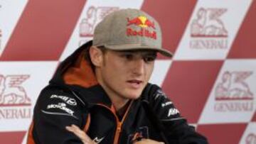 Miller, en la rueda de prensa en Cheste.