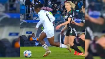 La colombiana no dio por perdido este balón y rompió la defensa rival para abrir el marcador.