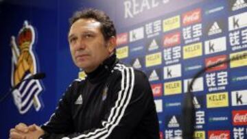El entrenador de la Real Sociedad, Eusebio Sacristán.