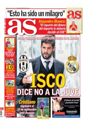 Las portadas de AS de agosto