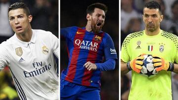 Cristiano, Messi y Buffon: finalistas al Mejor Jugador UEFA