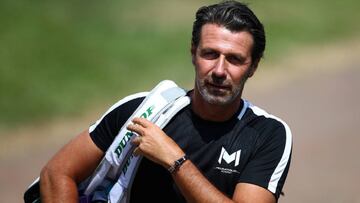 Patrick Mouratoglou, durante un entrenamiento en WImbledon 2019.