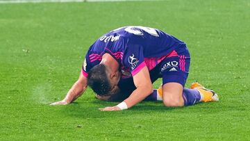 Waldo Rubio of Valladolid reacts during the La Liga Santander mach between Villarreal and Valladolid at Estadio de la Ceramica on November 2, 2020 in Vila-real, Spain
AFP7
02/11/2020 ONLY FOR USE IN SPAIN