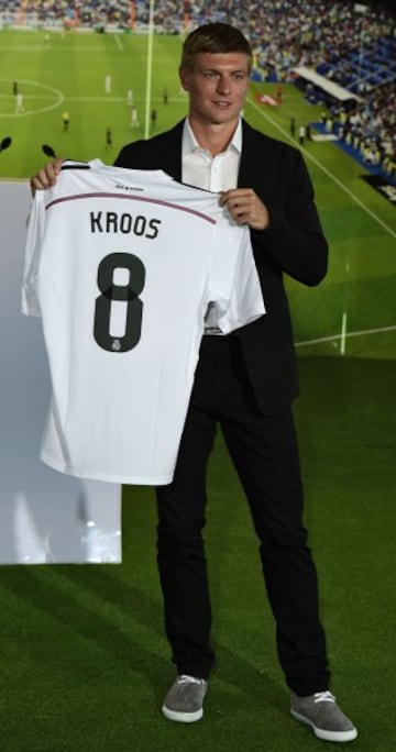 La presentación de Toni Kroos con el Real Madrid.
.