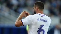 Nacho Fern&aacute;ndez, jugador del Real Madrid, celebra el gol anotado en la jornada 1 de LaLiga Santander ante el Deportivo Alav&eacute;s.