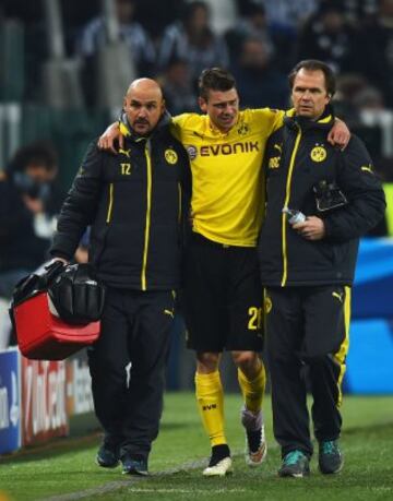 Lukasz Piszczek del Borussia Dortmund lesionado