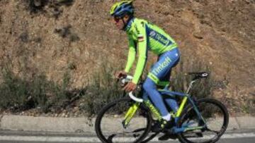 Alberto Contador, en un entrenamiento.