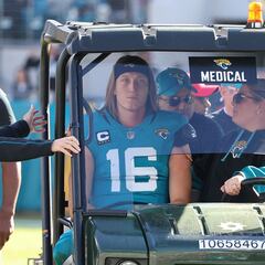 El golpe a Trevor Lawrence que lo deja conmocionado en el Jaguars - Texans