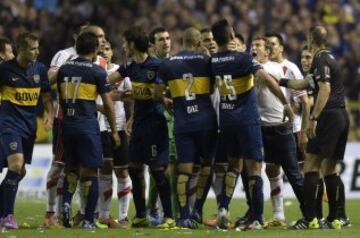 Boca Juniors igualó en la Bombonera ante River Plate 0-0 en la semifinal de ida de la Copa Sudamericana. 