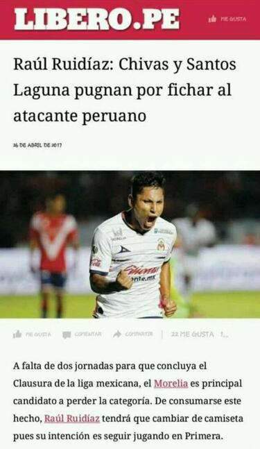 ¿Raúl Ruidíaz a Chivas? Así lo informaron en Perú