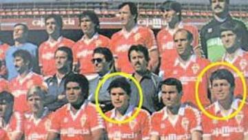 <b>EN LA MEMORIA. </b>Manolo y Guina, claves en el gran Murcia de los años 80. El que más caló entre los aficionados.