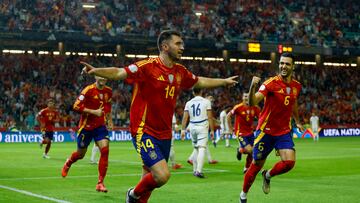 Laporte, tras marcar el 1-0 a Serbia.