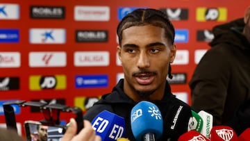 Loic Badé, este martes.