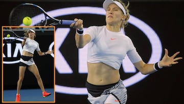 Eugenie Bouchard, en el partido contra Louise Cherico.