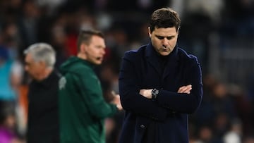 Mauricio Pochettino, entrenador del Paris Saint-Germain, durante el partido de Champions League ante el Real Madrid.