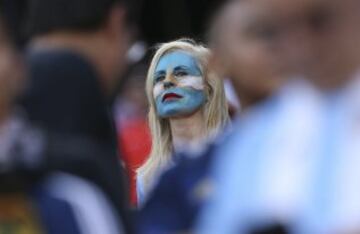 Color y belleza en la previa del Argentina-Chile por la final