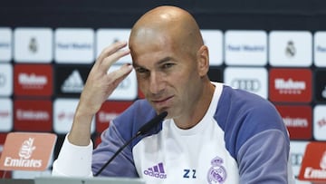 Zinedine Zidane, en conferencia de prensa.