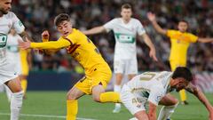 Was Gavi eligible to play for Barcelona in their LaLiga win at Elche?