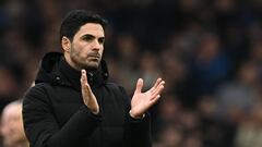 Mikel Arteta, entrenador del Arsenal, tras un partido.