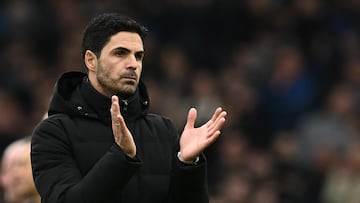 Mikel Arteta, entrenador del Arsenal, tras un partido.