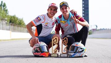 Marc Márquez y Álex Márquez en Montmeló.
