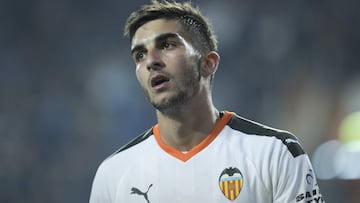 El extremo espa&ntilde;ol del Valencia, Ferran Torres, durante un partido.
 