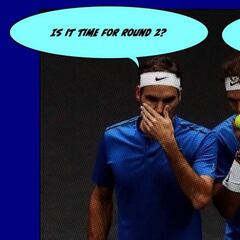Federer y Nadal, de cómic: "Es hora de un round 2"; "¡Vamos!"