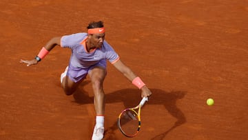 Tennis - ATP 500 - Barcelona Open - Real Club de Tenis, Barcelona, Spain - April 17, 2024 Spain's Rafael Nadal in action during his round of 32 match against Australia's Alex de Minaur REUTERS/Albert Gea
