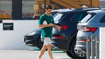 Hugo Guillamón a la salida de un entrenamiento.