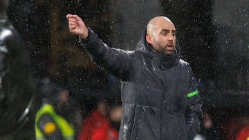 Claudio Giráldez, entrenador del Celta, durante el partido de su equipo contra Osasuna.