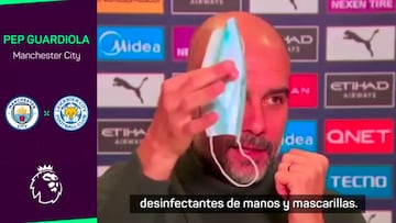 Pep Guardiola: "¡No usa mascarilla nadie!"