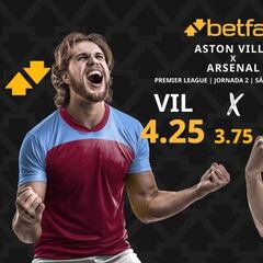 Aston Villa vs. Arsenal: horario, TV, pronósticos y clasificación